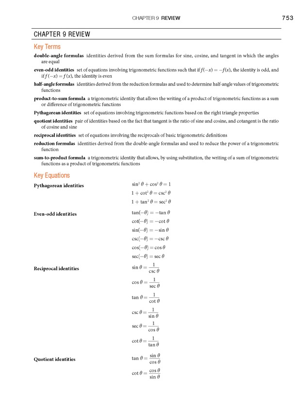 Algebra and Trigonometry - Front Matter 771